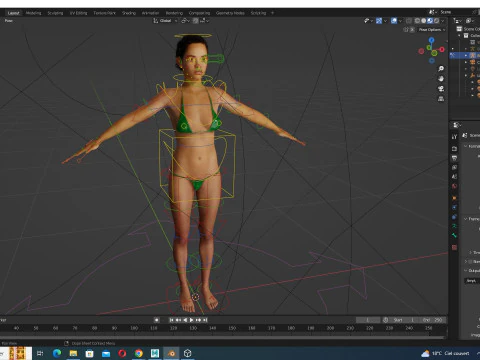 Dahlia - Realistic African American In Casual clothing 3D Model