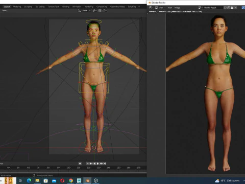 Dahlia - Realistic African American In Casual clothing 3D Model