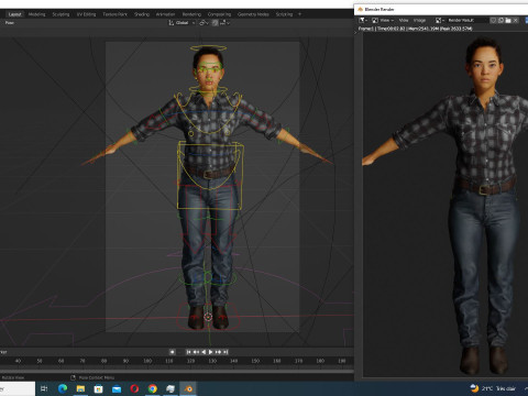 Dahlia - Realistic African American In Casual clothing Modelo 3D