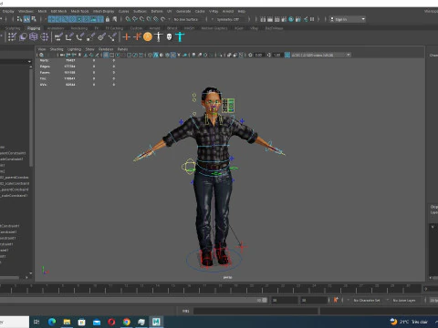 Dahlia - Realistic African American In Casual clothing 3D Model