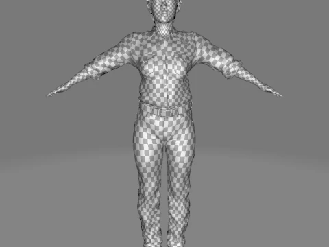 Dahlia - Realistic African American In Casual clothing 3D Model
