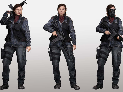 Stella In Civil War Clothing Model 3D