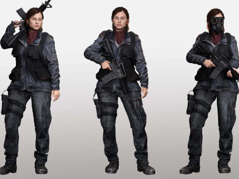 Stella In Civil War Clothing 3D Model