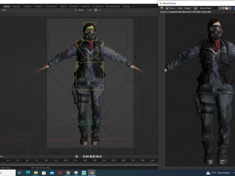 Stella In Civil War Clothing 3D Model