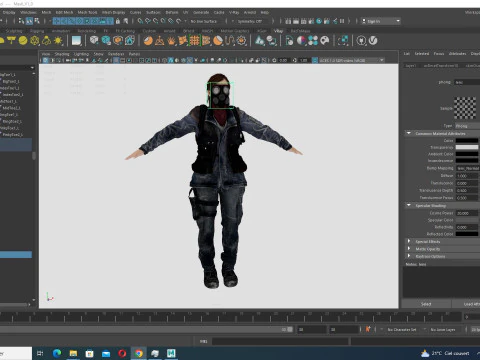 Stella In Civil War Clothing 3D Model