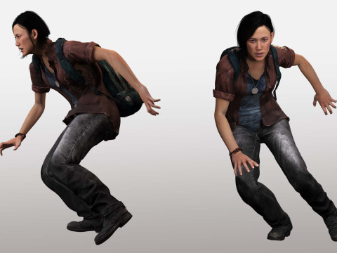 Ji eun- Asian Woman In Adventure Outfit 3D Modell