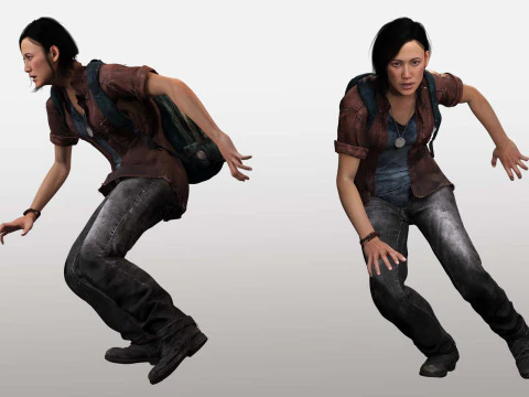Ji eun- Asian Woman In Adventure Outfit 3D Model