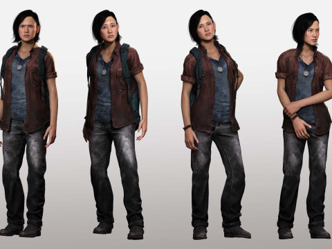 Ji eun- Asian Woman In Adventure Outfit 3D Modell