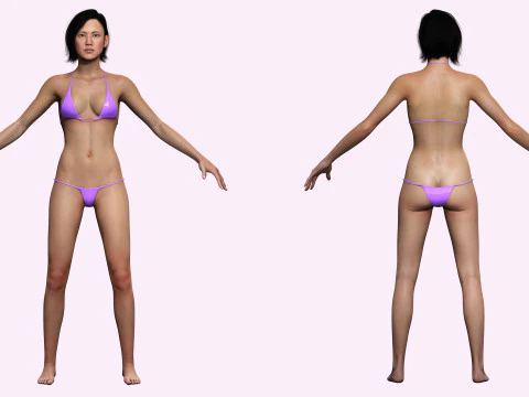 Ji eun- Asian Woman In Adventure Outfit 3D Model