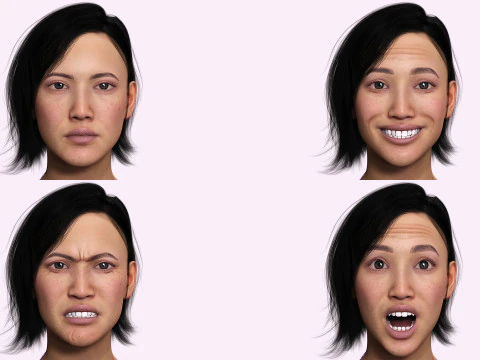 Ji eun- Asian Woman In Adventure Outfit 3D Model