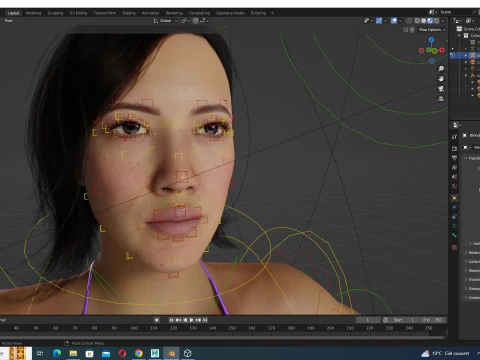 Ji eun- Asian Woman In Adventure Outfit 3D Model