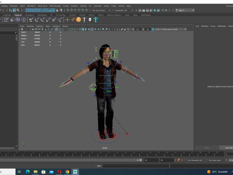 Ji eun- Asian Woman In Adventure Outfit 3D Modell