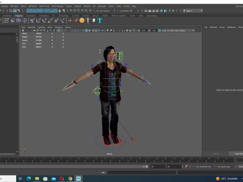Ji eun- Asian Woman In Adventure Outfit 3D Model