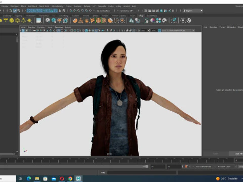 Ji eun- Asian Woman In Adventure Outfit 3D Model