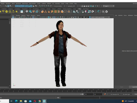 Ji eun- Asian Woman In Adventure Outfit 3D Model