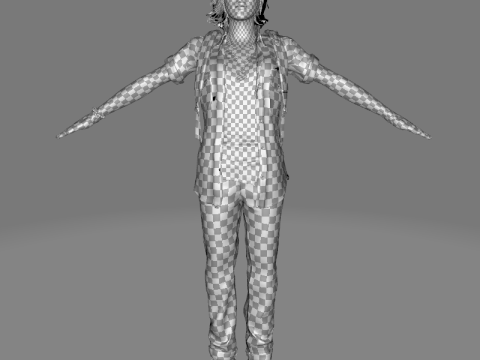 Ji eun- Asian Woman In Adventure Outfit 3D Modell