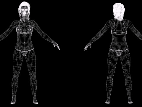 Jumana - Business Woman With Red And Black Suit 3D मॉडल
