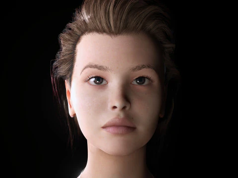 Jumana - Business Woman With Red And Black Suit 3D Model