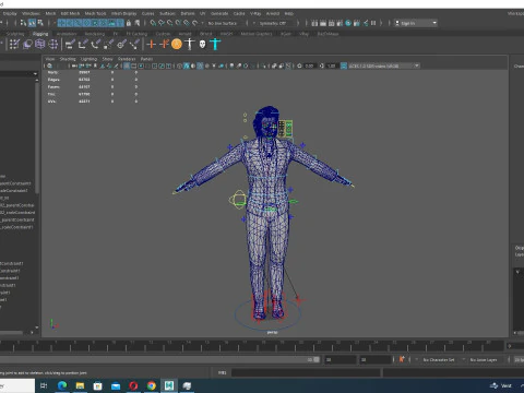 Jumana - Business Woman With Red And Black Suit 3D Model