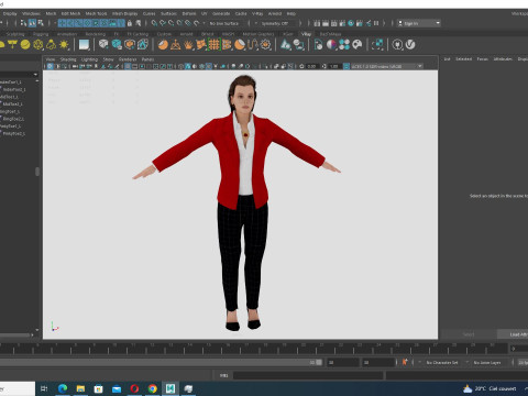 Jumana - Business Woman With Red And Black Suit 3D मॉडल