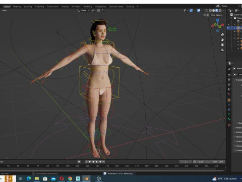 Jumana - Business Woman With Red And Black Suit 3D Model