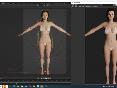 Jumana - Business Woman With Red And Black Suit 3D Model