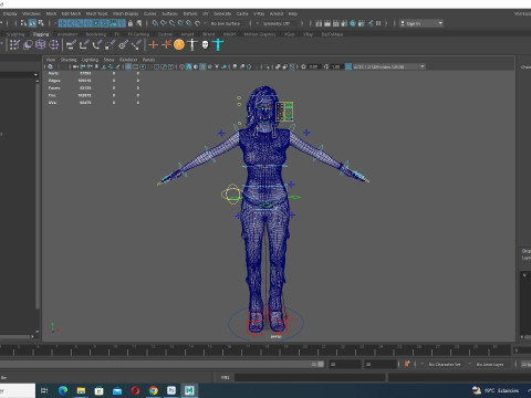 Sabrina- Realistic Woman with Repairman cloth Modello 3D