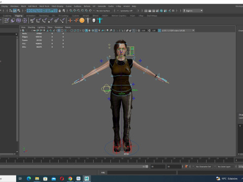 Sabrina- Realistic Woman with Repairman cloth Modello 3D