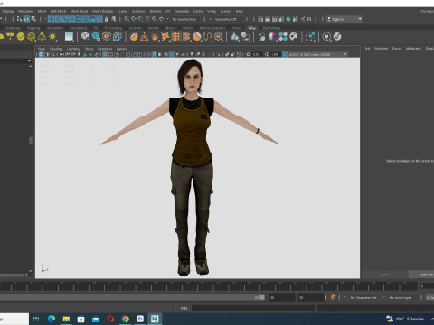 Sabrina- Realistic Woman with Repairman cloth Modello 3D