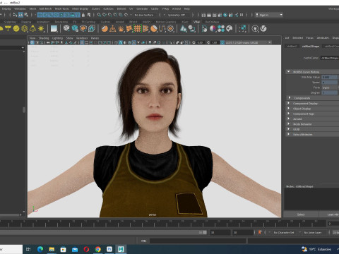 Sabrina- Realistic Woman with Repairman cloth Modello 3D