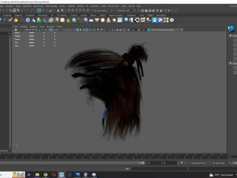 Realistic Female hair afro latina Braids Model 3D