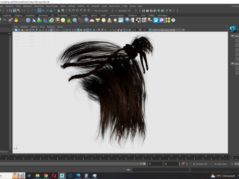 Realistic Female hair afro latina Braids Model 3D