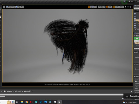 Realistic Female hair afro latina Braids Model 3D