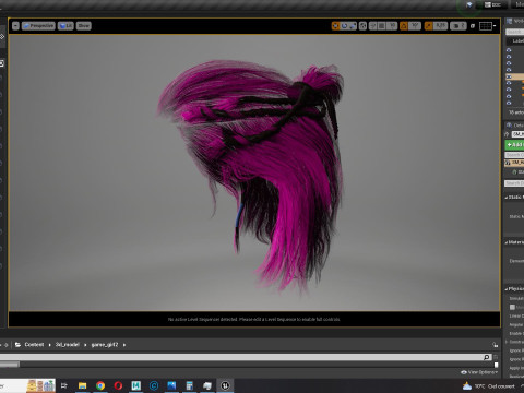 Realistic Female hair afro latina Braids Model 3D