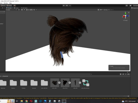 Realistic Female hair afro latina Braids Model 3D