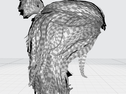 Realistic Female hair afro latina Braids Model 3D