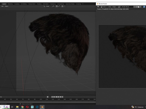 Realistic Female hair afro 3Dモデル