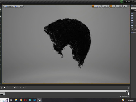 Realistic Female hair afro 3Dモデル