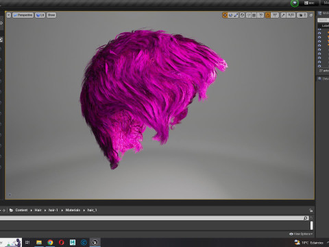 Realistic Female hair afro 3Dモデル
