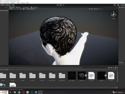 Realistic Female hair afro 3Dモデル