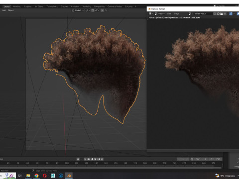 Hair Afro Short Female 3D Model