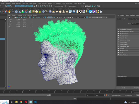 Hair Afro Short Female 3D Model