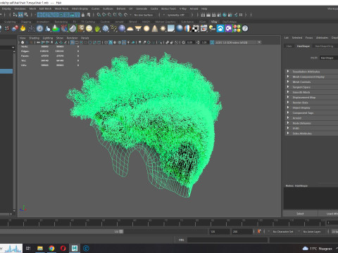 Hair Afro Short Female 3D Model