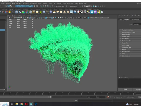 Hair Afro Short Female 3D Model