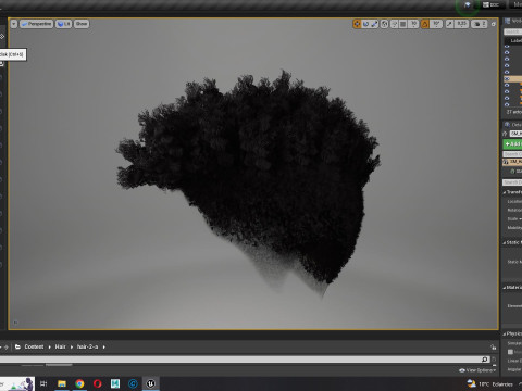 Hair Afro Short Female 3D Model