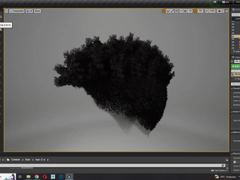 Hair Afro Short Female 3D Model