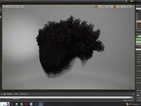 Hair Afro Short Female 3D Model