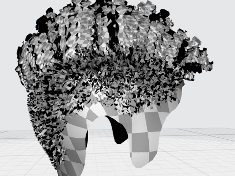 Hair Afro Short Female 3D Model