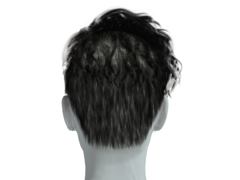 Realistic Female hair cyberpunk ready 3D 모델