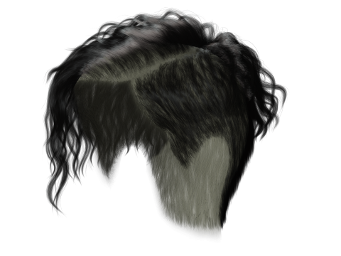 Realistic Female hair cyberpunk ready 3D 모델